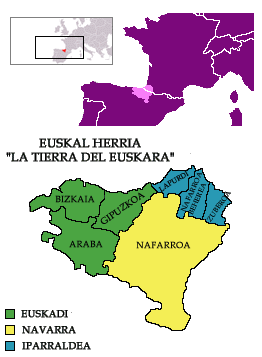 Situación geográfica de Euskal Herria